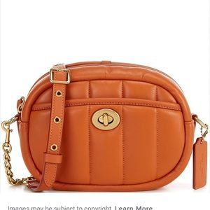 COACH C4814 Small Camera Bag Crossbody Quilted in Canyon Napa Leather $350 NWT